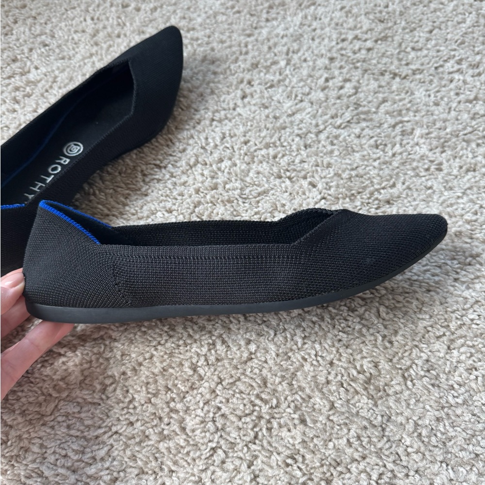 Rothy's Point Black Women's Flats 9.5 - Picture 7 of 8